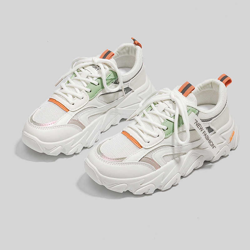 Zapatos estilo Dad para mujer, primavera 2022, nuevos, con suela gruesa, que aumentan la altura, zapatillas versátiles, estilo coreano, modernos, informales, 7788