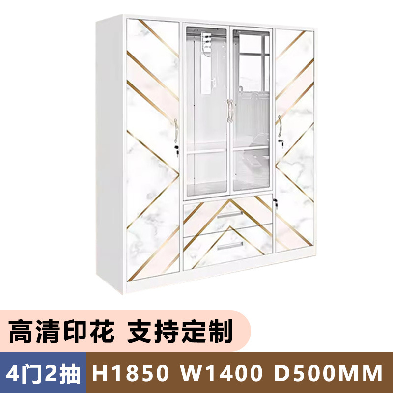 Amazon Hot Sale Printing Cabinet de acero casero armario desmontaje armario de balcón armario de almacenamiento vestuario image 13