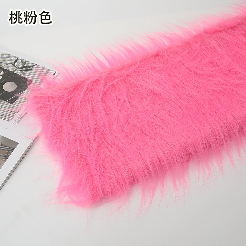 12 ''plush tela DIY caída de piel artificial de piel simulación de piel muñeca pelo bestia traje de piel larga tela de piel