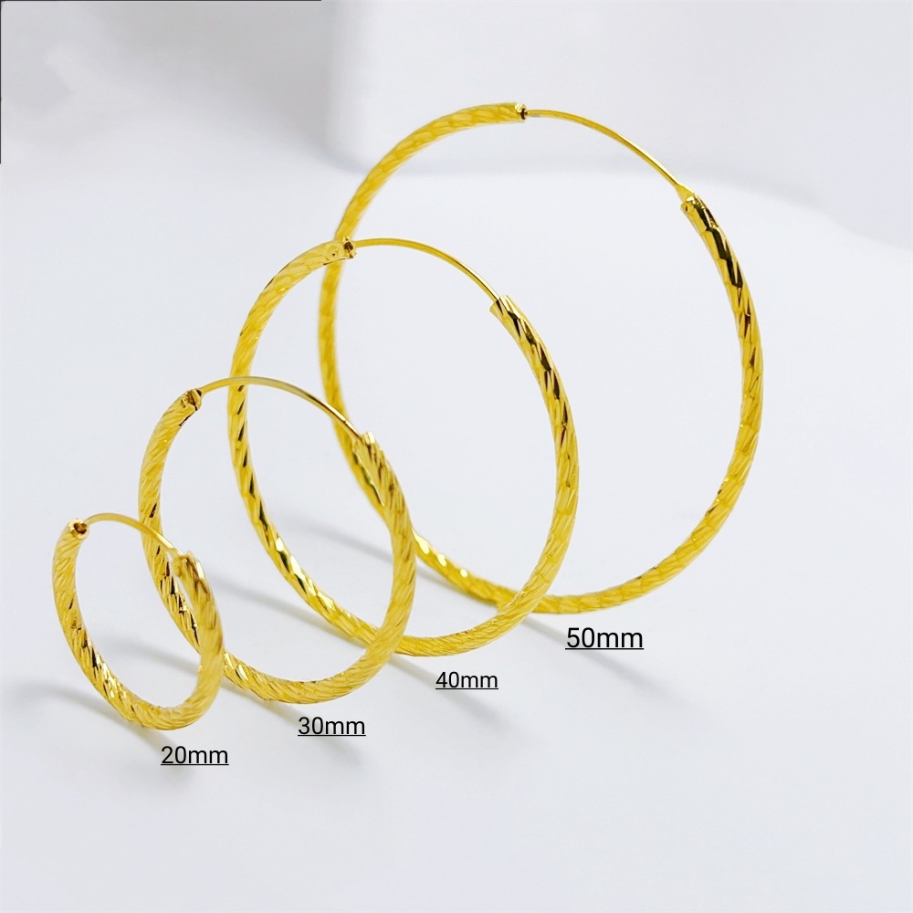 Shajin earrings women meteor shower twill circle big ear ring simple personality jewelry copper gold-plated cross-border jewelry manufacturers