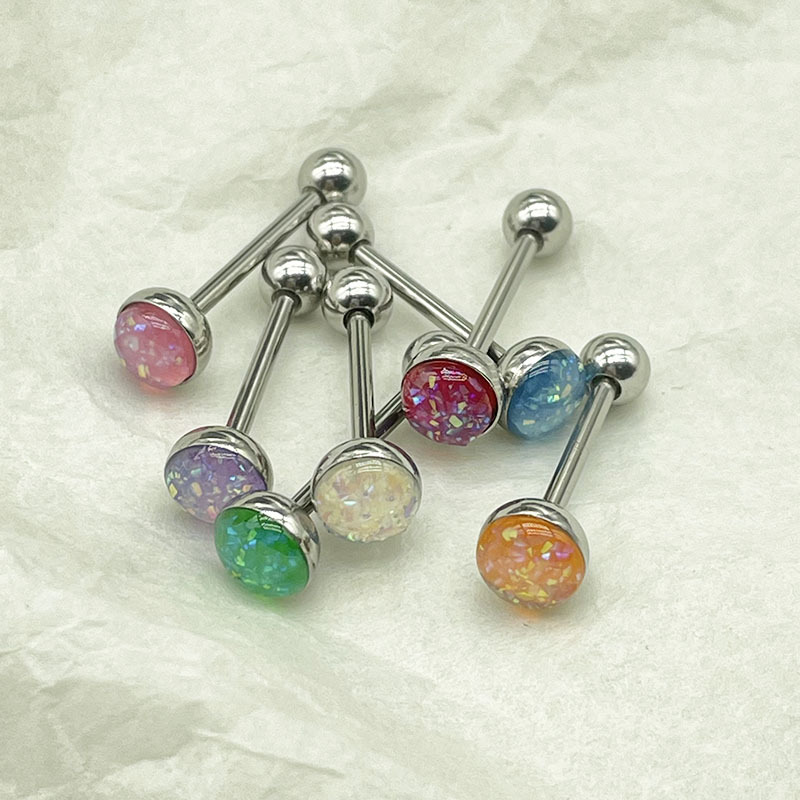 Simple Style Geometric Titanium Steel Plating Tongue Nail 1 Piece