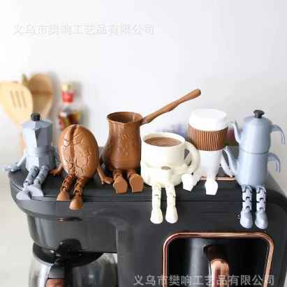Портретная фигурка на рабочем столе Coffee Buddy, 3D-печать, мини-статуя углового кофейника