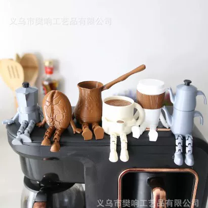 Портретная фигурка на рабочем столе Coffee Buddy, 3D-печать, мини-статуя углового кофейника