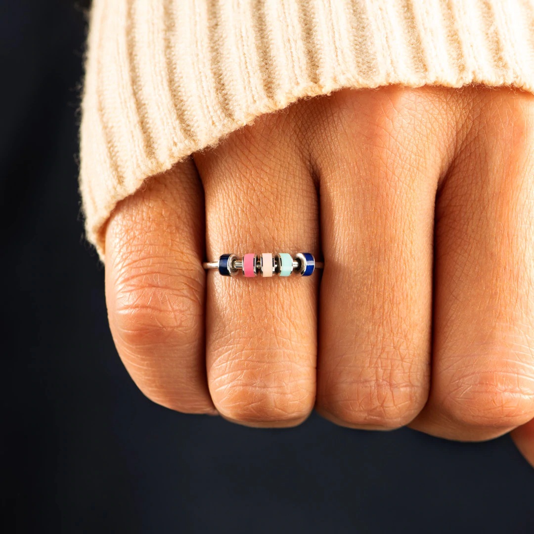 Round Pattern 925 Sterling Silver Round Rings