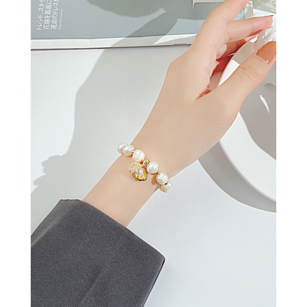 Fashion Shell Copper Bracelets Pearl No Inlaid Copper Bracelets