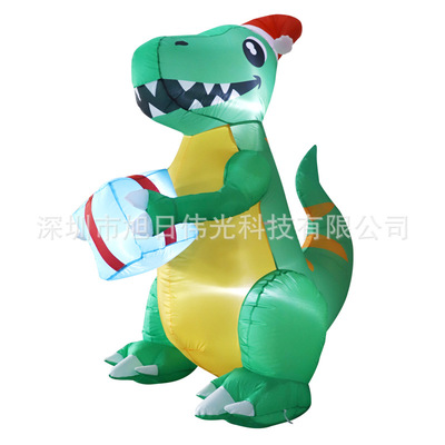 inflation Christmas Air mold Christmas dinosaur Cartoon inflation Model inflation Halloween outdoors Place Atmosphere prop