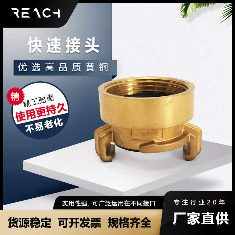 黄铜空气管接头 德式外牙接头 黄铜快速接头 园林灌溉喷粉接头