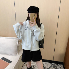 36171外套女2025秋季韩版宽松刺绣拉链上衣韩国外套厂家批发