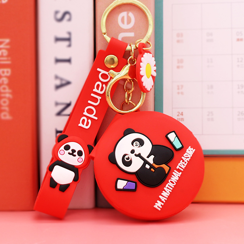 Nuevo espejo redondo pequeño portátil de dibujos animados lindo corazón de niña espejo de maquillaje plegable dormitorio vestidor espejo venta directa de fábrica