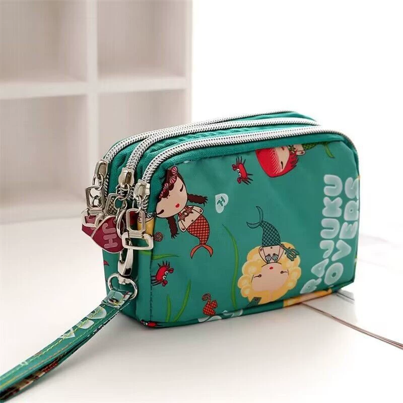 Кошелек на молнии с плечевой сумкой, длинной ручкой, маленькая clutch-сумочка, тканевый