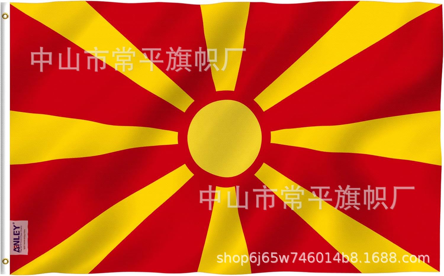 DANF bandera de la UE exportación de bandera transfronteriza 100D poliéster doble bandera 300D cabeza de lona de nylon 3 * 5ft