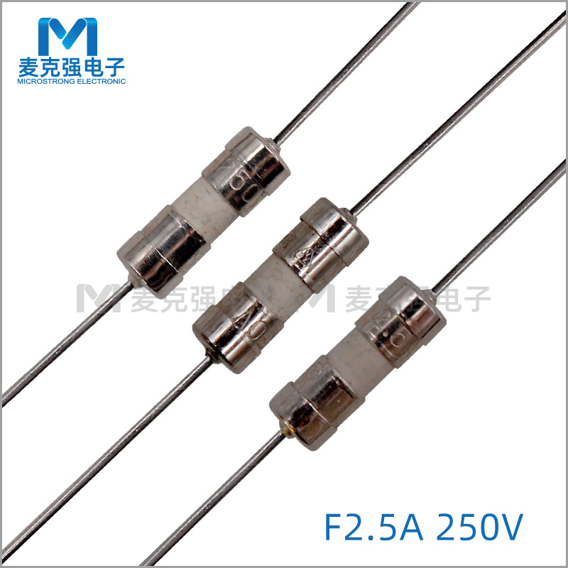 双帽陶瓷保险丝3.6*10mm快断F2.5A/250V带引线电流保险管3*10