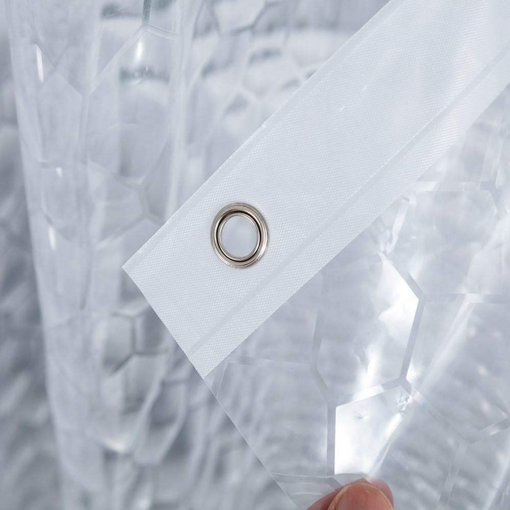 跨境货源EVA水立方浴帘防水防霉免打孔