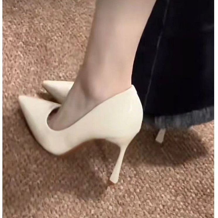 2024 Internet Celebrous Explosions Casual French Style Shoes for Small and High Shoes with Skirt All-match Dopamine High-heeled Shoes for Women