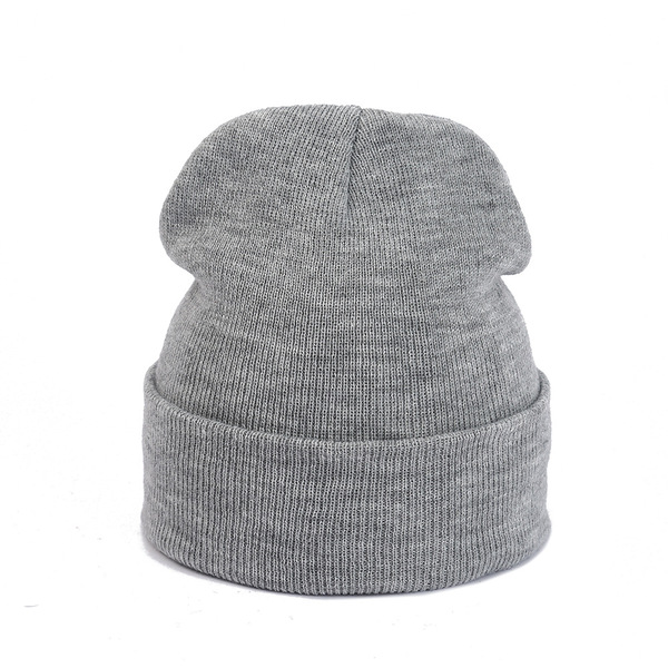 Woolen demi-season knitted knitted hat for men and women