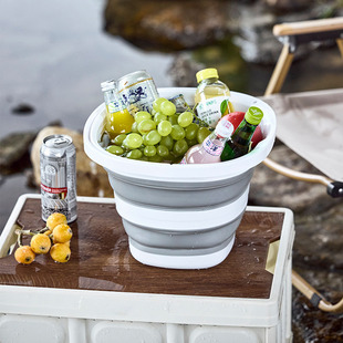 Outdoor Folding Bucket Camping Gear Portable Car Water Storage Bucket Travel Water Tank Thickened Car Wash Large Bucket