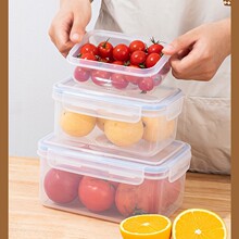 单个保鲜盒塑料收纳盒食品级储物盒防潮杂粮罐可抽真空密封罐