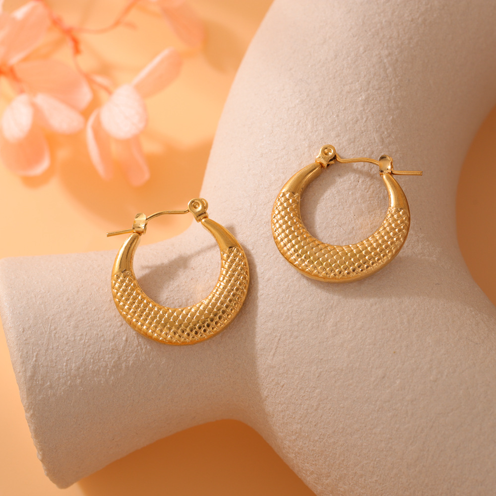 Pendientes de acero inoxidable estilo europeo, minimalista y ligero