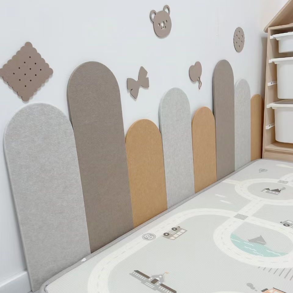 儿童房墙面装饰毛毡板立体墙贴遮丑室内自粘背景墙改造墙围