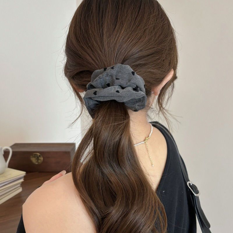 Encaje retro francés, diadema de intestino grueso, mujer 2025, nuevo estilo, cuerda para el cabello, banda de goma, lazo, dulce cuerda para el cabello, accesorios para el cabello