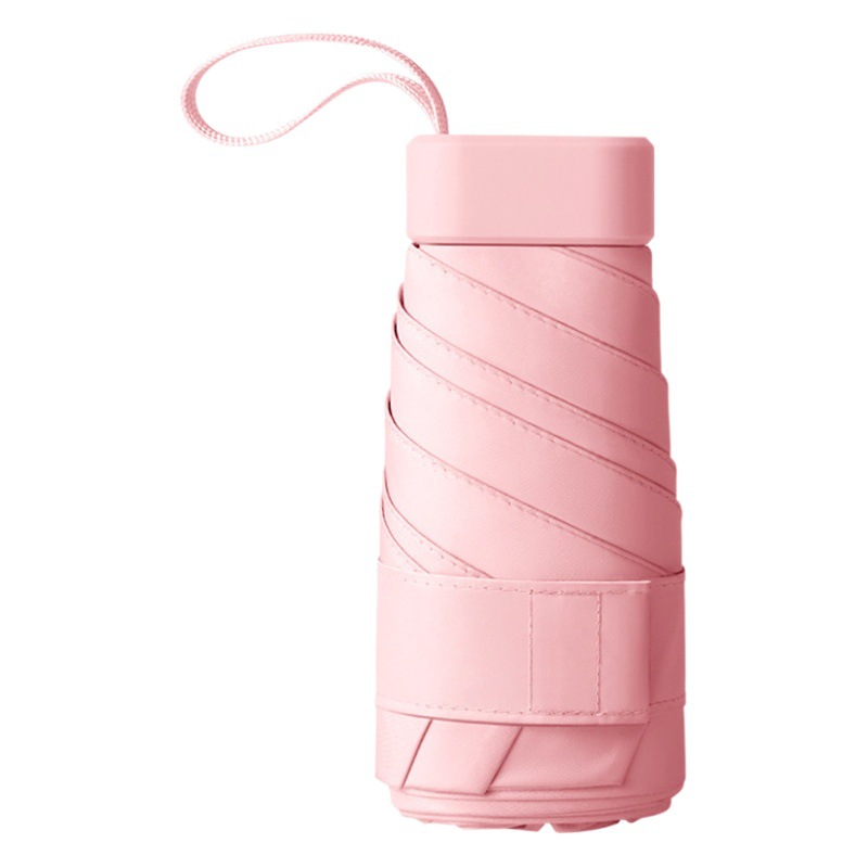 Mini plana seis paraguas de sol plegable protección solar paraguas de protección UV mujer publicidad personalizada pequeño paraguas de cápsula portátil