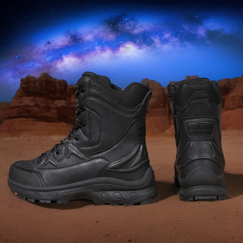 Amazon entra en las botas militares 39-47 de gran tamaño, botas de entrenamiento de campo al aire libre resistentes al desgaste, botas de montaña, botas de senderismo
