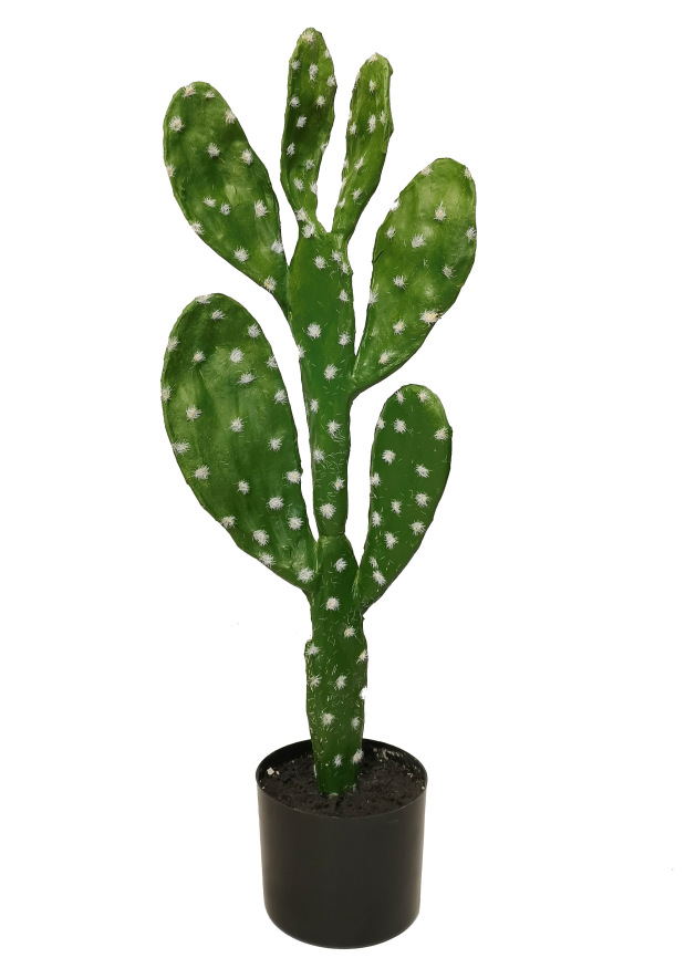 Simulación de cactus cactus en maceta gran planta tropical falsa columna de cactus escena interior decoración de ventana