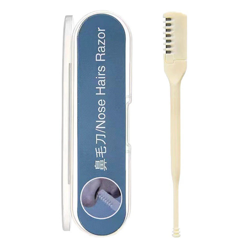 Спотовая двухголовая носовая шерстяная ножица для ручного чистки волос носа Носовая шерстяная ножь портативная ушная ложка для бритья волос носа