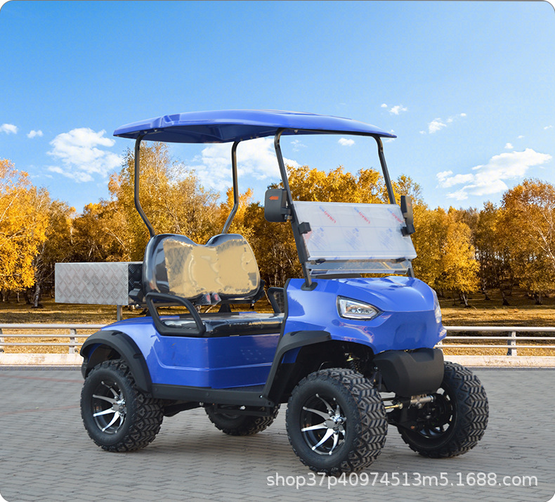Electric Golf Cart Scenic Park Tour Off-road Electric Sightseeing Car Four-wheel 2-seat Bucket Export