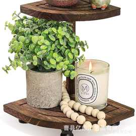 木质浴室洗发水展示架洗手池旁肥皂底座复古客厅阳台花盆植物支架