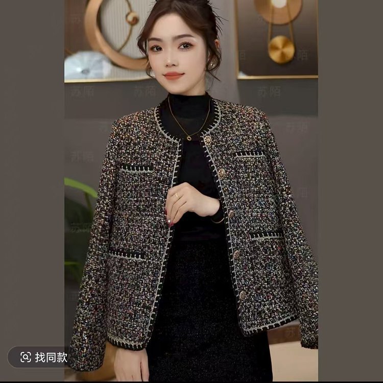 一件代发爆款轻奢小香风外套女2025秋季新品时尚气质通勤百搭上衣|undefined