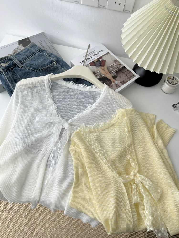 Summer cardigan, thin jacket, short long-sleeve, cloak, sun protection