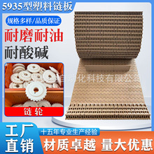 5935塑料链板传送带pp食品级pom网带网链传送链板节距19.05输送带