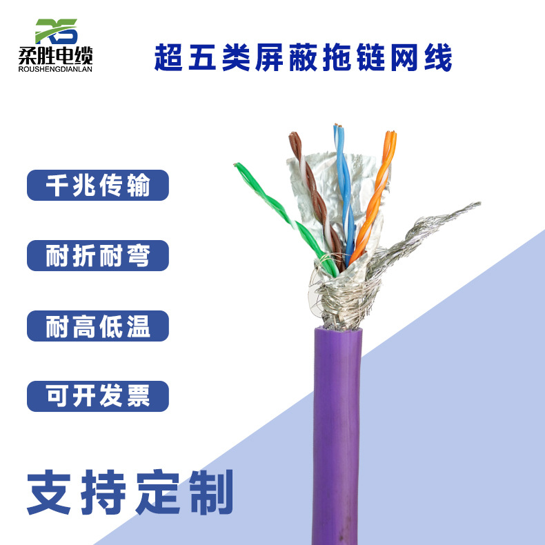 定 制加工网络监控综合线无氧铜4芯带电源一体线室外工程防水网线