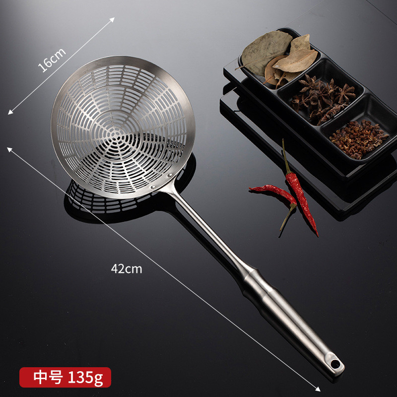 304 acero inoxidable cucharas de cocina doméstica cucharas de alambre de mango de calabaza espesa olla caliente bolinchas de pesca cucharas comerciales grandes