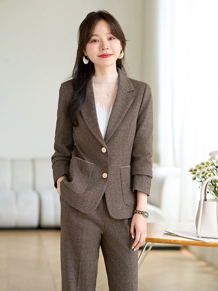 Woolen demi-season classic suit jacket, set for leisure, high-end
