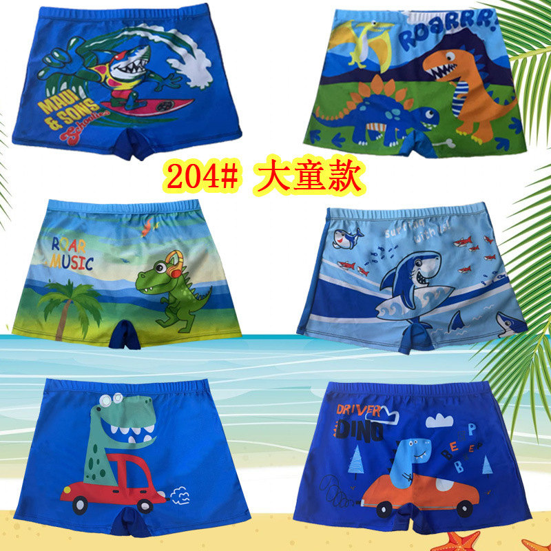 Junior high school men's swimming trunks fashion cartoon loose quick-drying hot spring beach leisure comfortable swimming equipment wholesale
