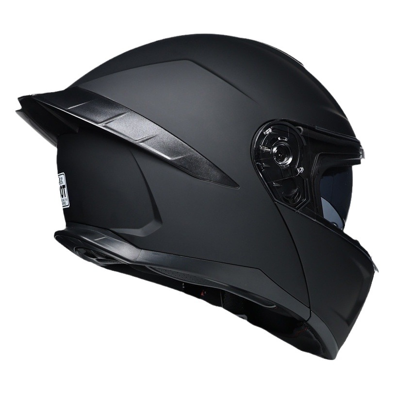 Casco de Motocicleta Orz con Certificación DOT para Hombre y Mujer, Casco Abierto con Visera Doble, Spoiler de Invierno, Cobertura Media, Azul para Todas las Estaciones.
