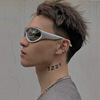 Sunglasses suitable for men and women, retro glasses solar-powered, punk style, internet celebrity, European style