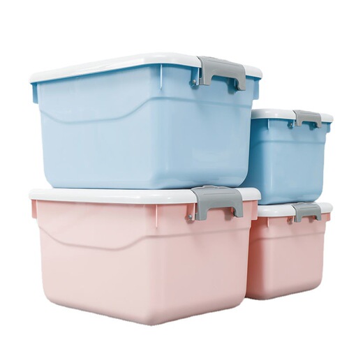 Household storage box plastic clothes toy storage box with lid household clothing storage box with portable extra large size