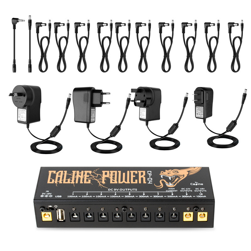 Caline CP-04 guitar effect pedal power supply 10 output (9V, 12V, 18V)