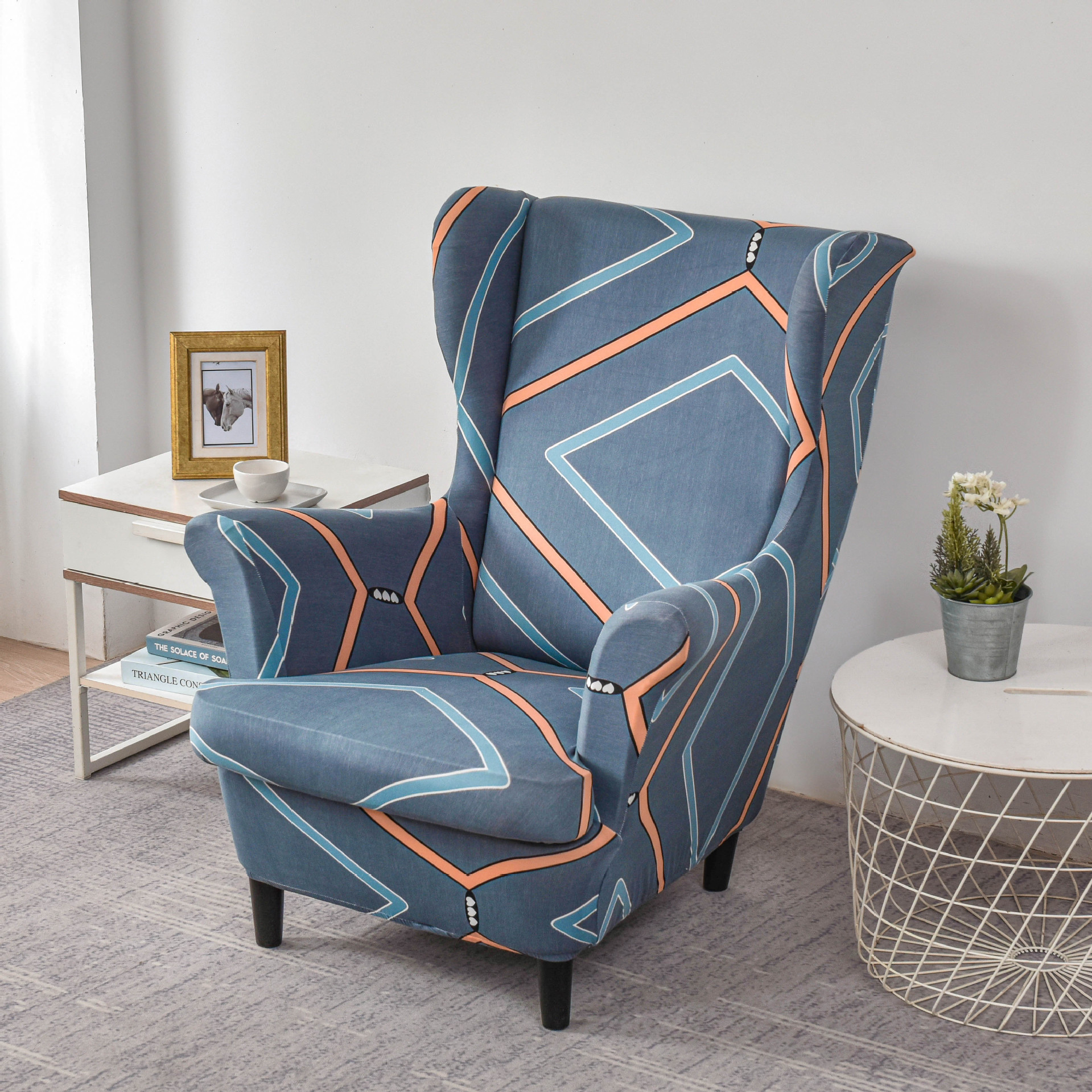 Sesselhusse Für Ohrensessel Elastischer Sofabezug_voghion.com