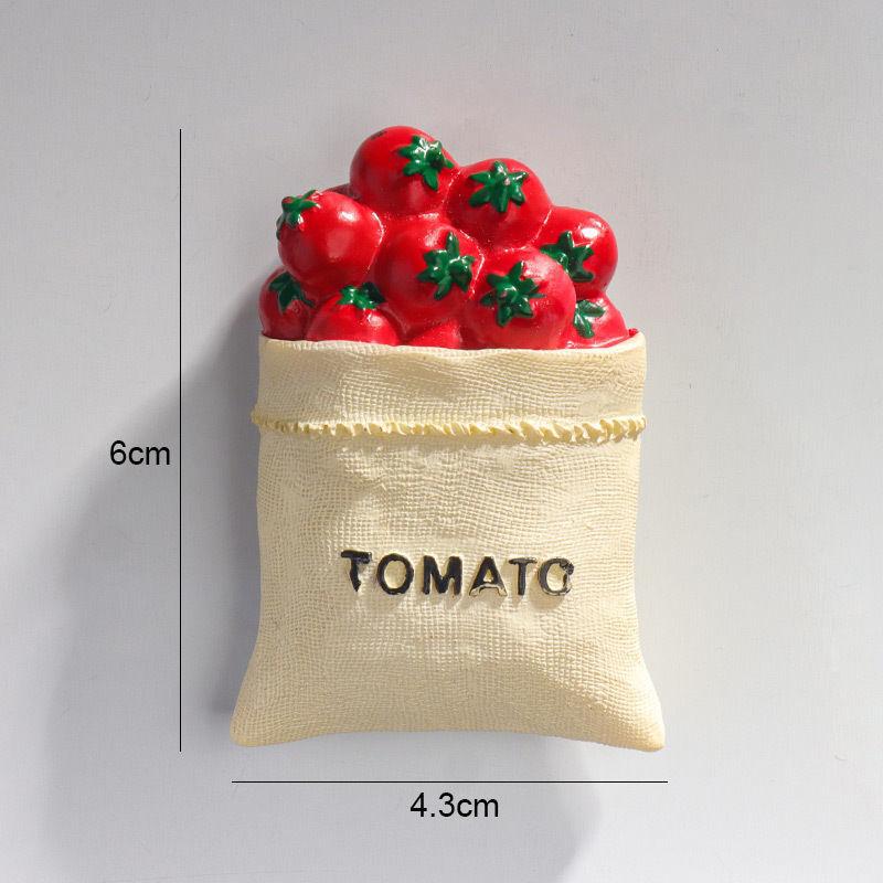 クリエイティブ3D冷蔵庫貼りシミュレーション食品かわいい磁力貼りメッセージ貼り磁気貼り立体樹脂磁石貼り|undefined