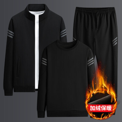 Casual suit men's autumn and winter fleece-lined plus size sports suit men's cardigan sweater men's jacket men's trousers men's trousers wholesale Casual suit men's autumn and winter fleece-lined plus size sports suit men's cardigan sweater men's jacket men's trousers men's trousers wholesale