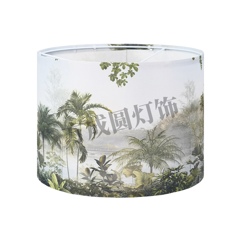 Nueva lámpara de escritorio cubierta de lámpara tropical bosque tropical viento hotel dormitorio cubierta de lámpara de cabecera lámpara de suelo candelabro desmontable cubierta de lámpara KD