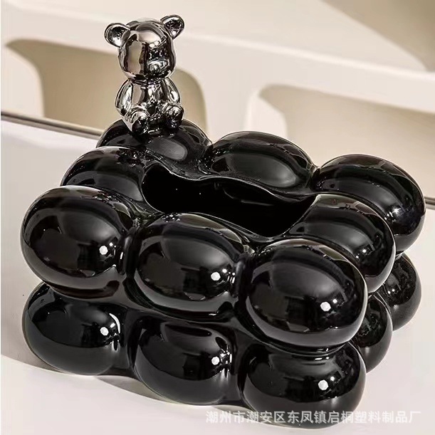 Creativo lindo decorativo caja de pañuelos de algodón de azúcar sala de estar mesa de café caja de almacenamiento de tejidos de alta gama Hotel KVT caja de pañuelos