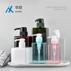 100-650ml petg四方ローションボトル入浴剤手洗いボトルシャンプー化粧品プラスチック分注ボトル