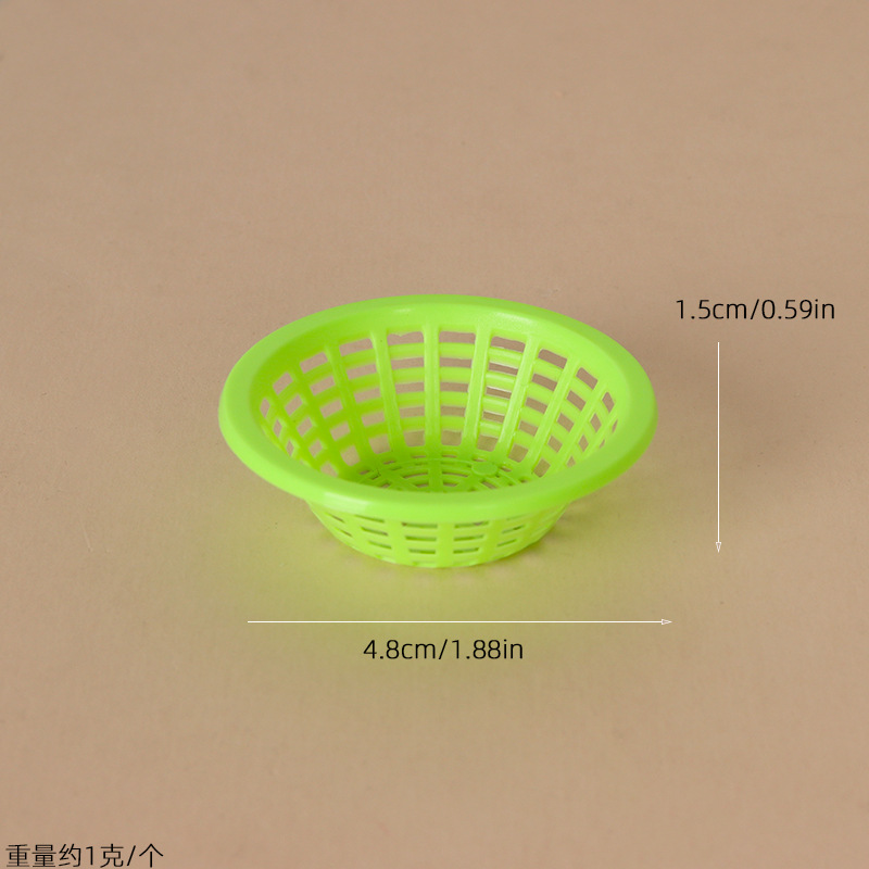 Cesta de Drenaje en Miniatura para Casa de Muñecas de Plástico
