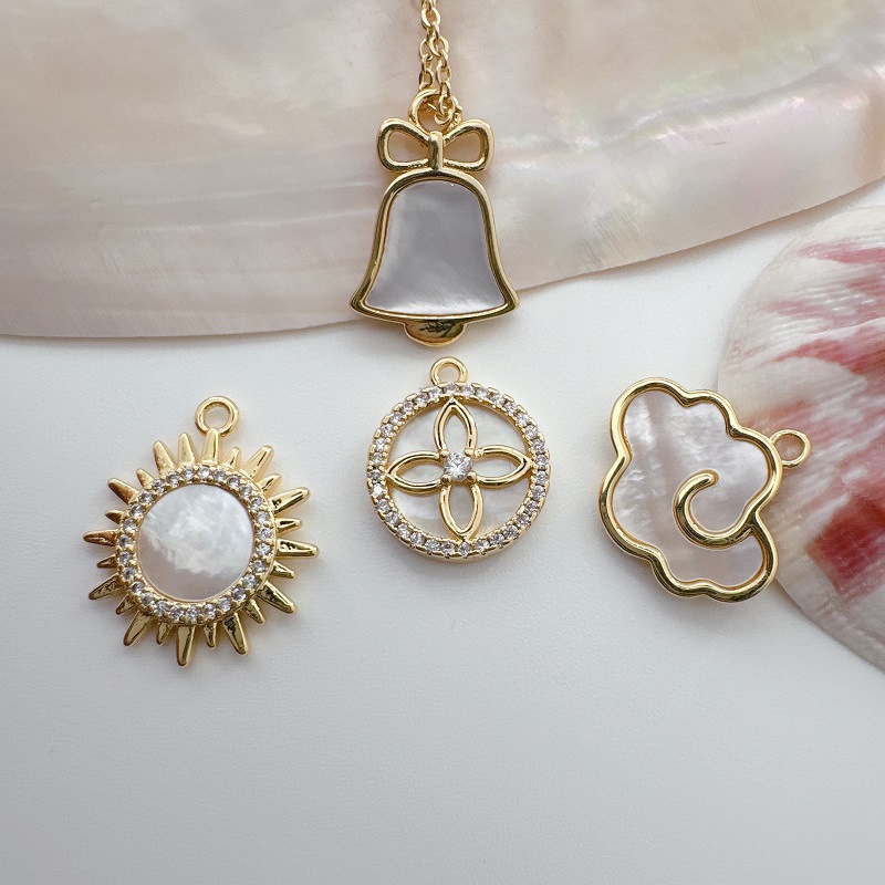 6g Weight Pendant Jewelry Making Type Diameter 10mm Jewelry Making Size Shell Inlay Material DIY Jewelry Accessories Classification 1 Piece Quantity Copper Material Clouds, Sun Pattern Plating, Inlay Design Classic Style Style 1 Piece Diameter 10mm Copper Shell Clouds Sun Pendant 无