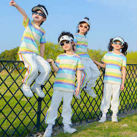 幼儿园服装夏装六一儿童开幕式男女同款表演服小学生运动班服套装